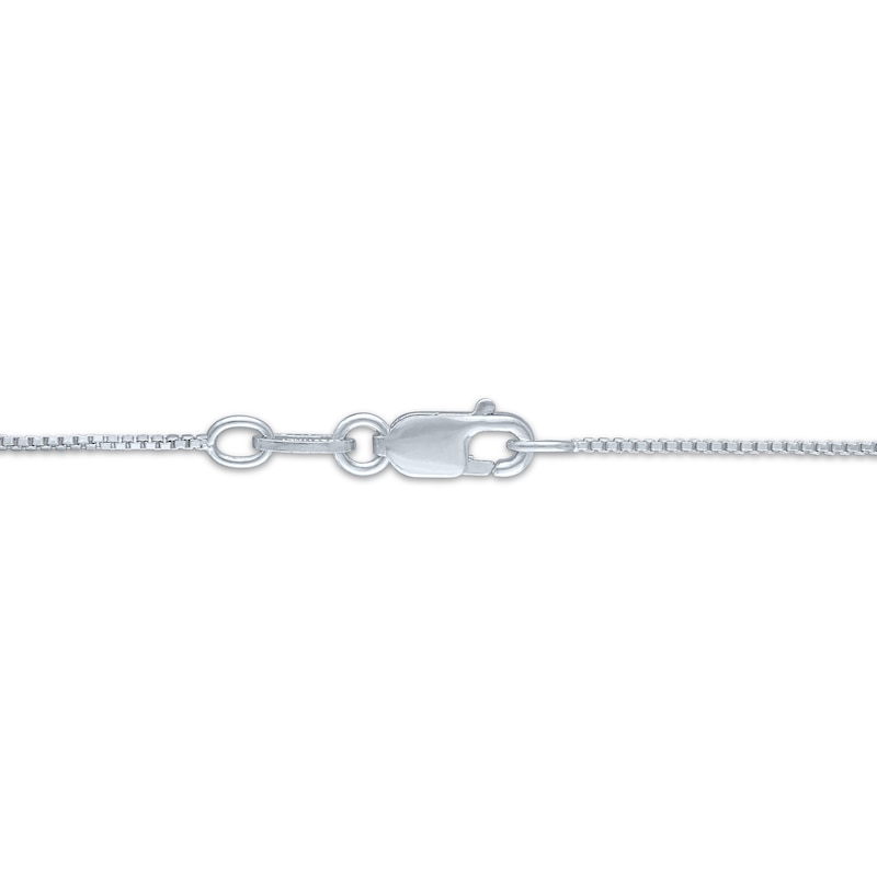 Main Image 4 of Oval-Cut Blue Lab-Created Opal & White Lab-Created Sapphire Dolphin Necklace Sterling Silver 18"
