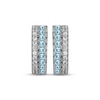 Thumbnail Image 2 of Swiss Blue Topaz & White Lab-Created Sapphire Huggie Hoop Earrings Sterling Silver