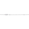 Thumbnail Image 4 of Emerald-Cut Lab-Created Opal & Square-Cut White Lab-Created Sapphire Necklace Sterling Silver 18"