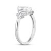 Thumbnail Image 2 of Pear-Shaped White Lab-Created Sapphire Ring Sterling Silver