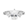 Thumbnail Image 3 of Pear-Shaped White Lab-Created Sapphire Ring Sterling Silver