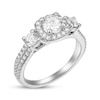 Thumbnail Image 2 of Adore Round-Cut Diamond Three-Stone Engagement Ring 1-1/4 ct tw 14K White Gold