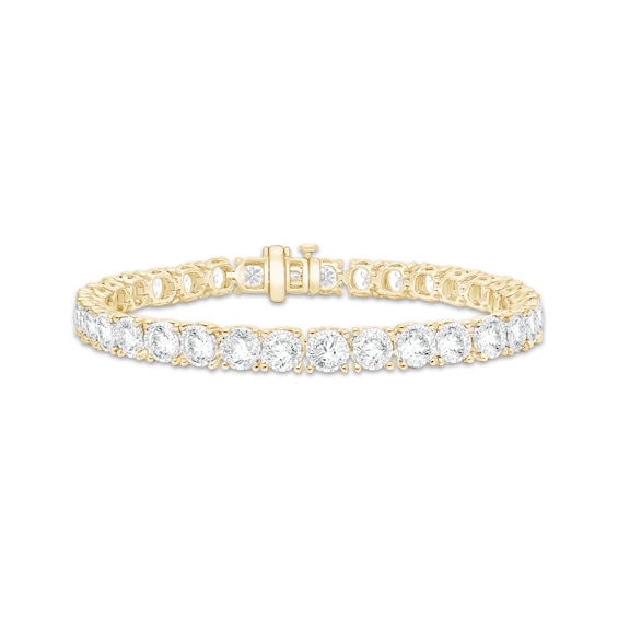 KAY Lab-Grown Diamonds Tennis Bracelet 12 ct tw 10K Yellow Gold 7.25"