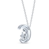 Thumbnail Image 4 of Gift Boxed Moon & Stars Diamond Accent Necklace Sterling Silver 18"