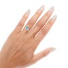 Thumbnail Image 2 of Cushion-Cut Swiss Blue Topaz & White Lab-Created Sapphire Ring Sterling Silver