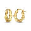 Thumbnail Image 1 of Hollow Bamboo Hoop Earrings 14K Gold