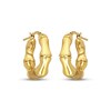 Thumbnail Image 2 of Hollow Bamboo Hoop Earrings 14K Gold