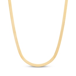 Herringbone Chain Necklace 3mm Solid 10K Yellow Gold 22"