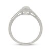 Thumbnail Image 3 of Multi-Diamond Pear-Shaped Halo Promise Ring 1/4 ct tw 10K White Gold
