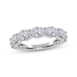 Adore Lab-Grown Diamonds Oval-Cut East-West Anniversary Ring 2 ct tw 14K White Gold