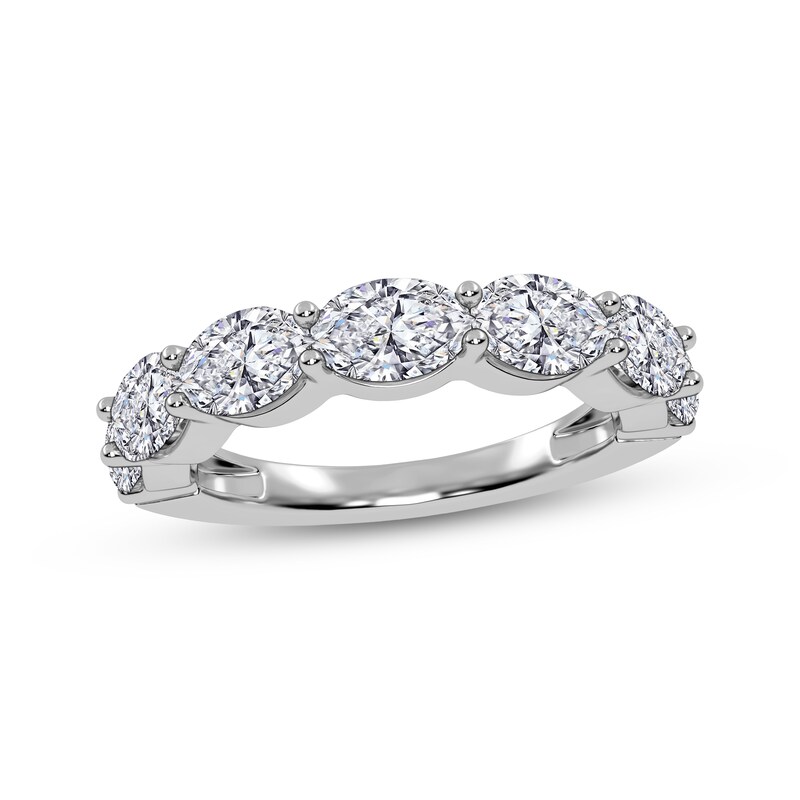 Main Image 1 of Adore Lab-Grown Diamonds Oval-Cut East-West Anniversary Ring 2 ct tw 14K White Gold