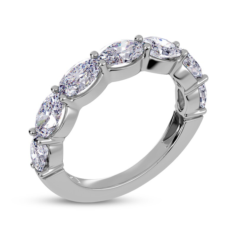 Main Image 2 of Adore Lab-Grown Diamonds Oval-Cut East-West Anniversary Ring 2 ct tw 14K White Gold