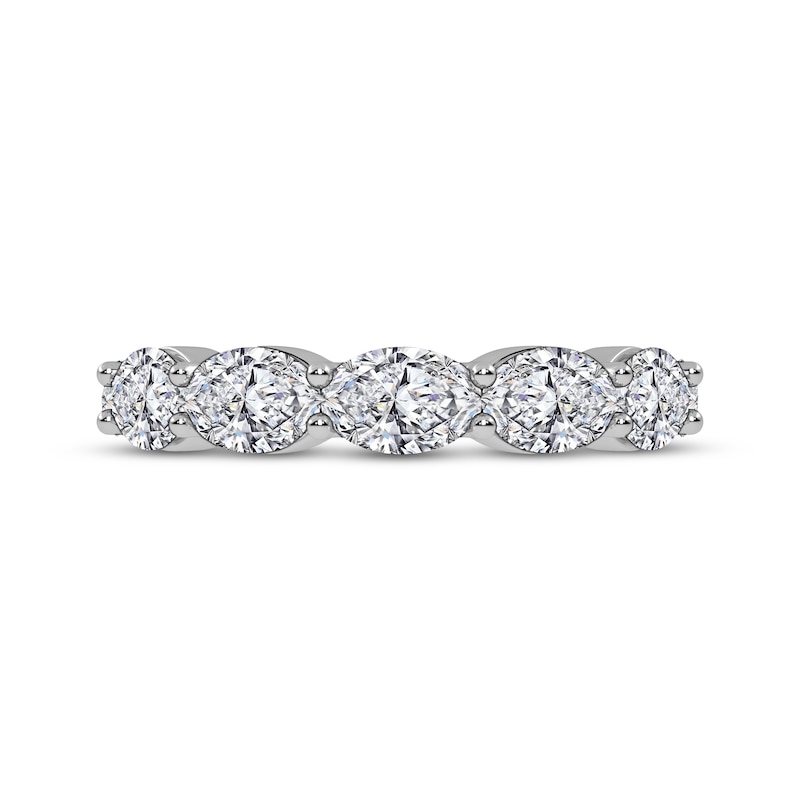 Main Image 3 of Adore Lab-Grown Diamonds Oval-Cut East-West Anniversary Ring 2 ct tw 14K White Gold