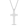 Thumbnail Image 3 of Men's Black Enamel Cross Necklace Stainless Steel 22"