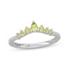 Thumbnail Image 1 of Neil Lane Pear-Shaped Peridot & Diamond Anniversary Ring 1/10 ct tw 14K White Gold