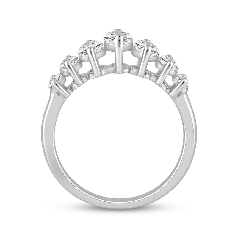 Main Image 3 of Adore Lab-Grown Diamonds Marquise-Cut Seven-Stone Anniversary Ring 2 ct tw 14K White Gold
