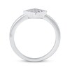 Thumbnail Image 2 of Multi-Diamond Pavé Tilted Square Fashion Ring 1/6 ct tw Sterling Silver
