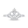 Thumbnail Image 4 of Diamond Crown Fashion Ring 1/5 ct tw Sterling Silver