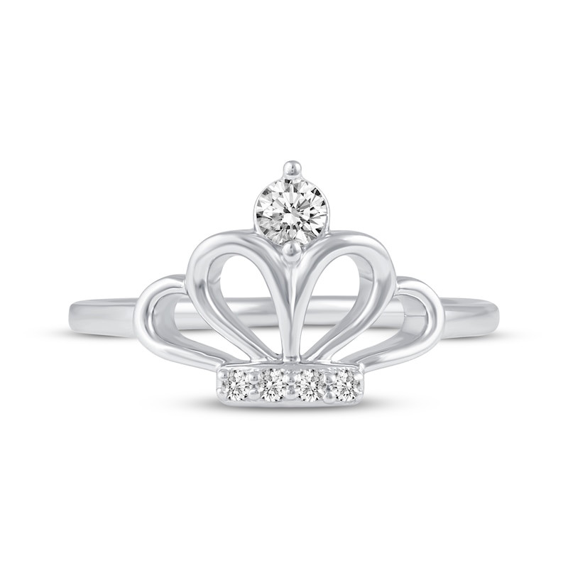 Main Image 4 of Diamond Crown Fashion Ring 1/5 ct tw Sterling Silver