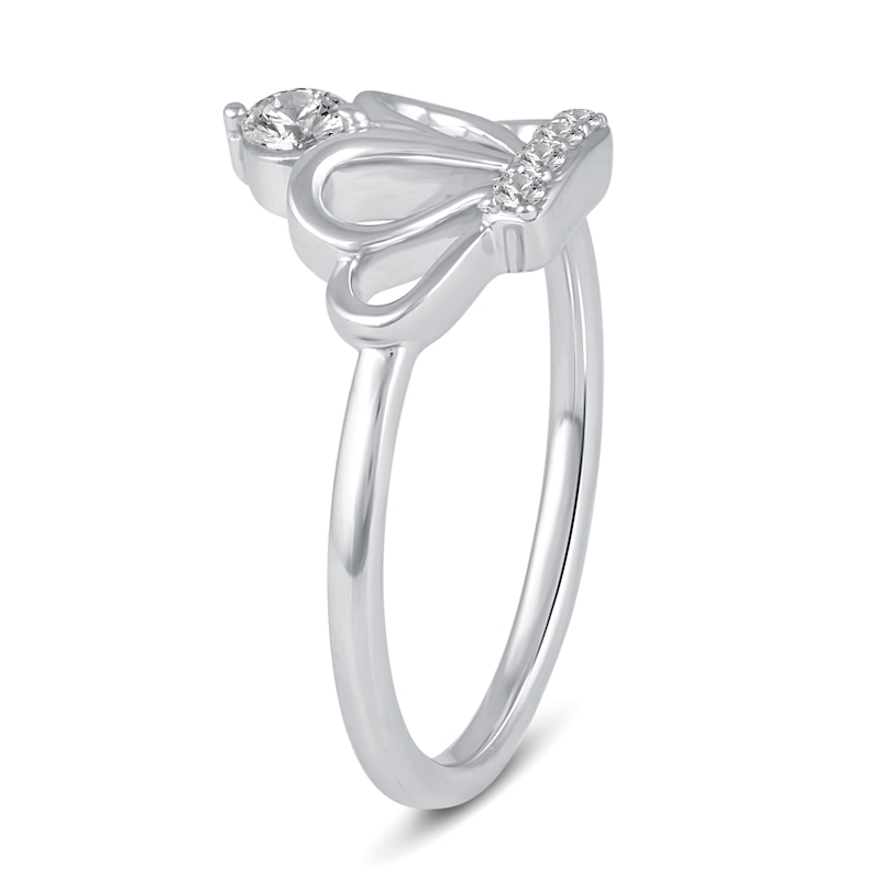 Main Image 5 of Diamond Crown Fashion Ring 1/5 ct tw Sterling Silver