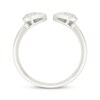 Thumbnail Image 3 of Diamond Double Heart Open Ring 1/5 ct tw Sterling Silver