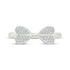 Thumbnail Image 4 of Diamond Double Heart Open Ring 1/5 ct tw Sterling Silver