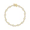 Thumbnail Image 1 of Diamond Swirl Link Bracelet 1/4 ct tw 10K Yellow Gold 7"
