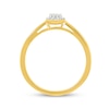 Thumbnail Image 3 of Diamond Halo Promise Ring 1/10 ct tw 10K Yellow Gold
