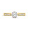 Thumbnail Image 4 of Diamond Halo Promise Ring 1/10 ct tw 10K Yellow Gold
