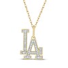 Thumbnail Image 1 of Diamond "LA" Necklace 1/20 ct tw 10K Yellow Gold 18"
