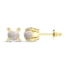 Thumbnail Image 3 of Cultured Pearl & Diamond Accent Stud Earrings 10K Yellow Gold