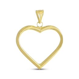 Heart Outline Charm 14K Yellow Gold