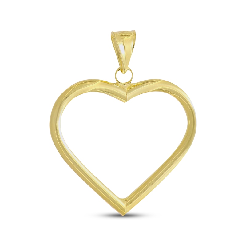 Main Image 1 of Heart Outline Charm 14K Yellow Gold