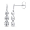 Thumbnail Image 3 of Memories Moments Magic Multi-Diamond Circle Drop Earrings 1/5 ct tw Sterling Silver