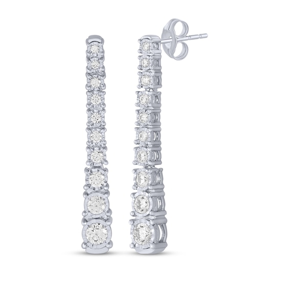 KAY Lab-Grown Diamonds Graduated Drop Earrings 1/2 ct tw 10K White Gold