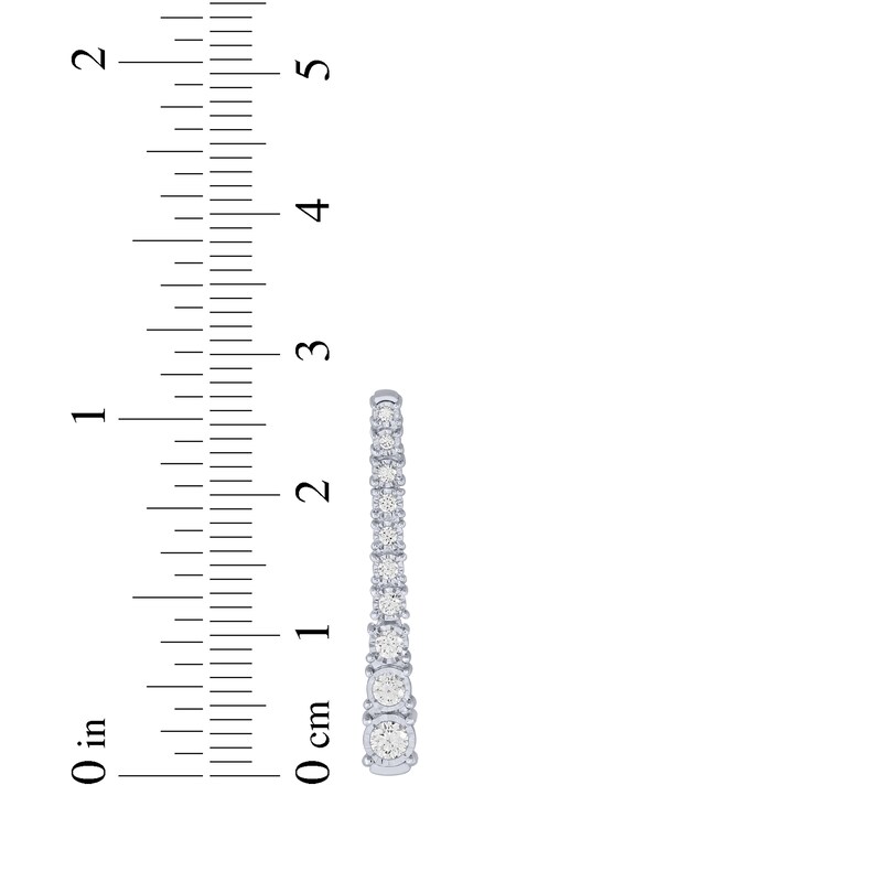 Main Image 4 of KAY Lab-Grown Diamonds Graduated Drop Earrings 1/2 ct tw 10K White Gold