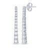 Thumbnail Image 1 of KAY Lab-Grown Diamonds Graduated Drop Earrings 1 ct tw 10K White Gold