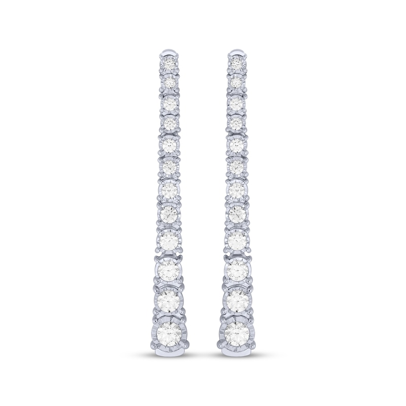 Main Image 2 of KAY Lab-Grown Diamonds Graduated Drop Earrings 1 ct tw 10K White Gold