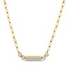 Thumbnail Image 1 of Lab-Grown Diamond Bar Necklace 1/2 ct tw 24K Yellow Gold Vermeil Sterling Silver 18"