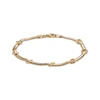 Thumbnail Image 1 of Chevron Chain Station Bracelet 24K Yellow Gold Vermeil Sterling Silver 7.5"