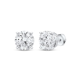 KAY Lab-Grown Diamond Solitaire Stud Earrings 4 ct tw 14K White Gold (F/VS2)