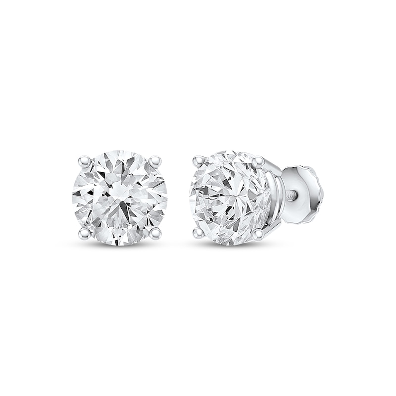 Main Image 1 of KAY Lab-Grown Diamond Solitaire Stud Earrings 4 ct tw 14K White Gold (F/VS2)
