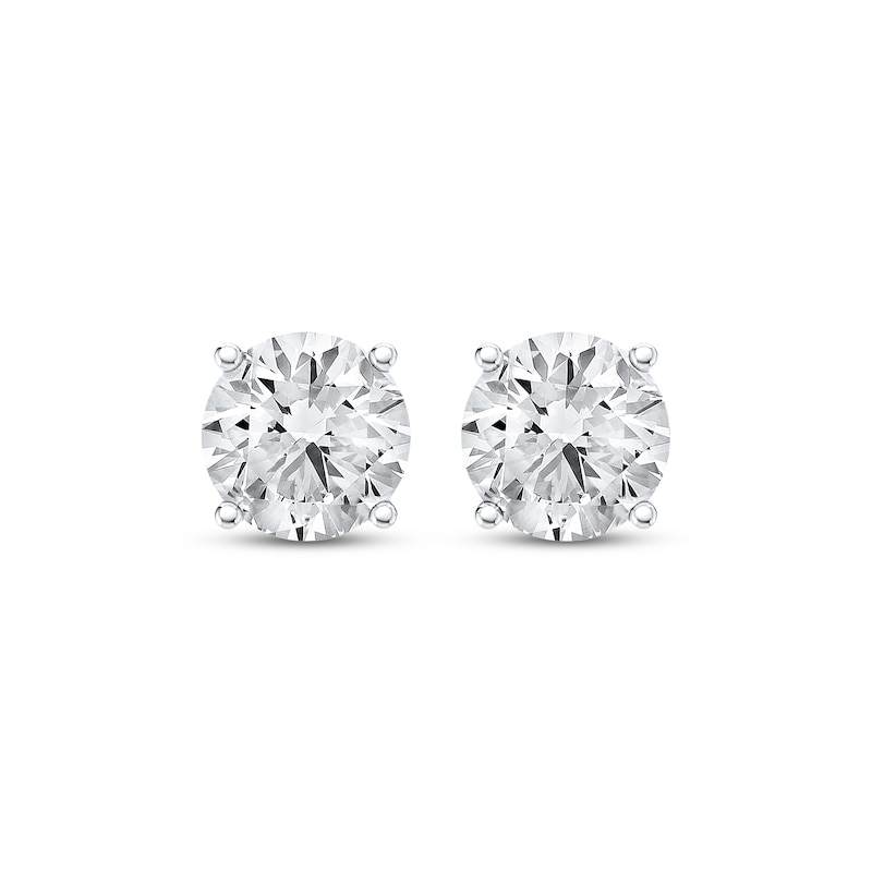 Main Image 2 of KAY Lab-Grown Diamond Solitaire Stud Earrings 4 ct tw 14K White Gold (F/VS2)