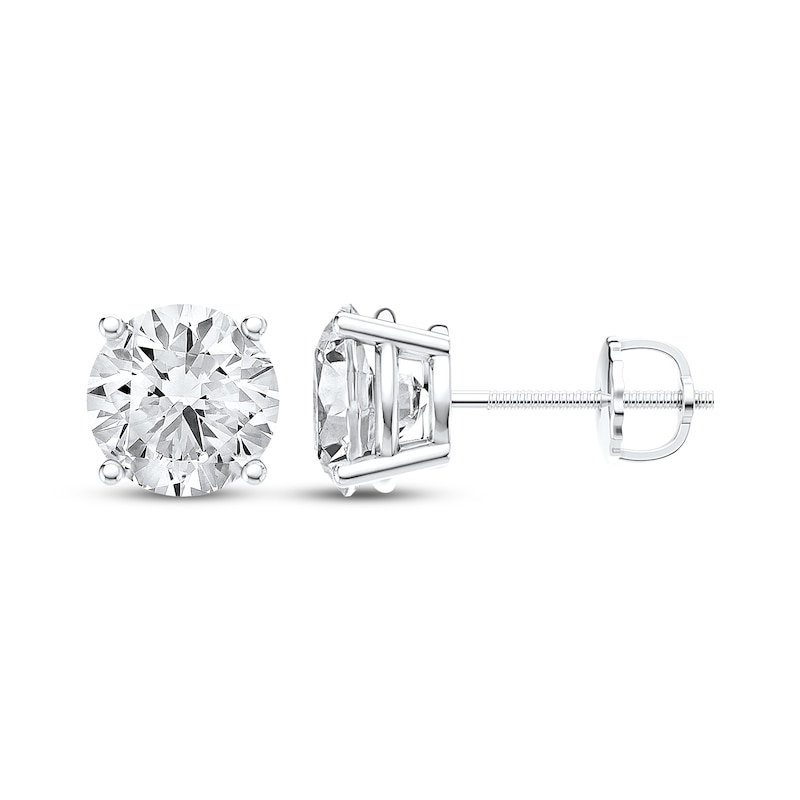 Main Image 3 of KAY Lab-Grown Diamond Solitaire Stud Earrings 4 ct tw 14K White Gold (F/VS2)