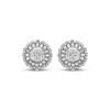 Thumbnail Image 2 of Multi-Diamond Double Halo Stud Earrings 1/2 ct tw 10K White Gold