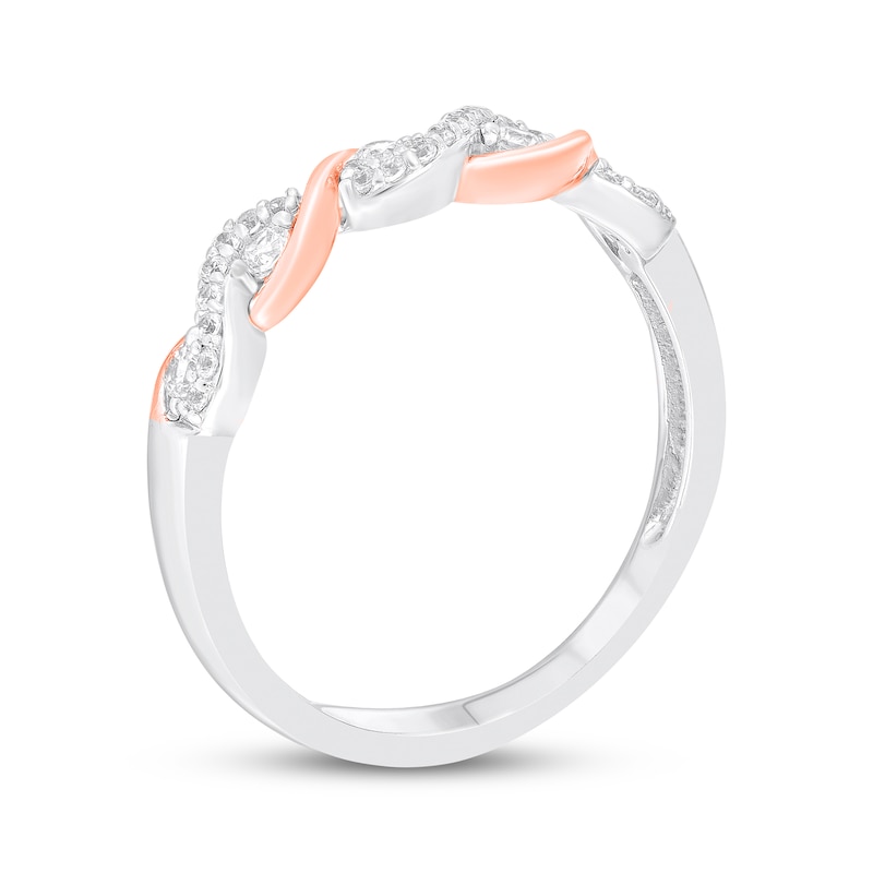 Main Image 2 of Adore Diamond Ribbon Anniversary Ring 1/5 ct tw 10K Two-Tone Gold