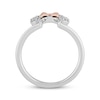 Thumbnail Image 2 of Disney Treasures Minnie Mouse Silhouette Diamond Ring 1/10 ct tw Sterling Silver & 10K Rose Gold