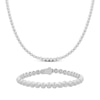 Thumbnail Image 1 of Men's Diamond Tennis Necklace & Bracelet Gift Set 2-7/8 ct tw Sterling Silver