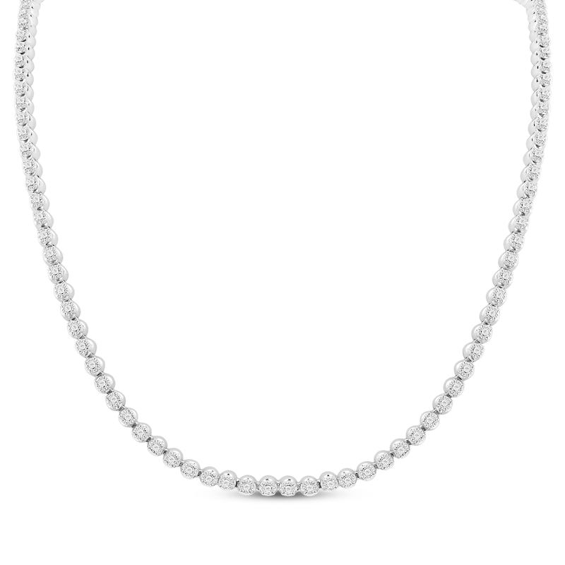 Main Image 2 of Men's Diamond Tennis Necklace & Bracelet Gift Set 2-7/8 ct tw Sterling Silver