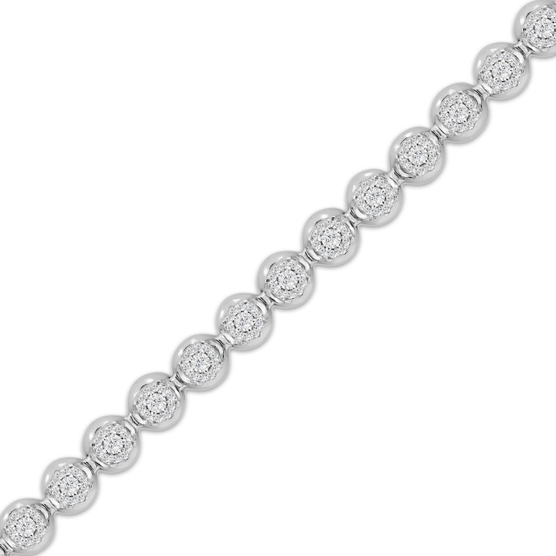 Main Image 4 of Men's Diamond Tennis Necklace & Bracelet Gift Set 2-7/8 ct tw Sterling Silver